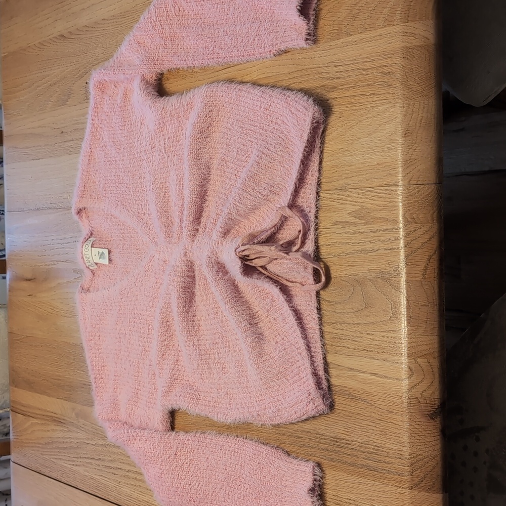 Planet gold v-neck sweater